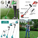 Kit Premium Guadaña Portátil con 2 Baterías + Cuchillas + Protección