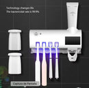 Nuevo Esterilizador Cepillos Uv + Dispensador Crema Recargable